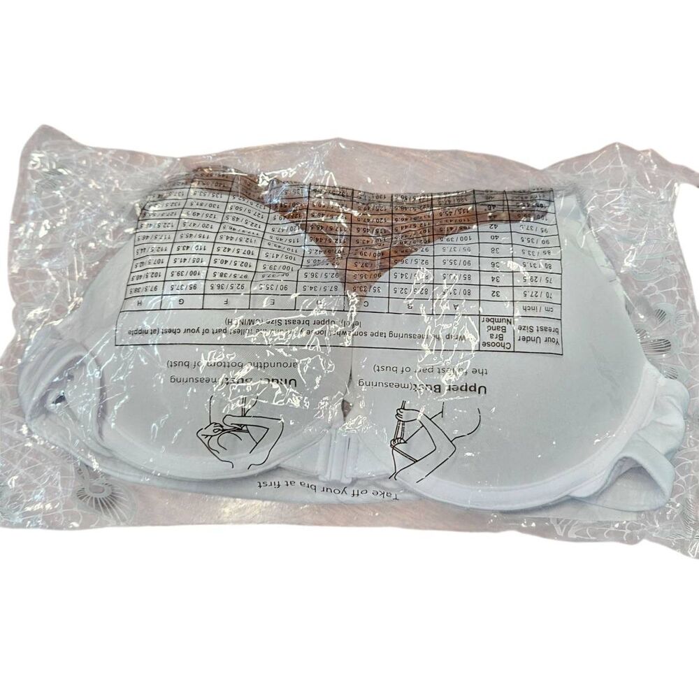 Upushall White Underwire Bra Size 34A NEW WITH TAGS
